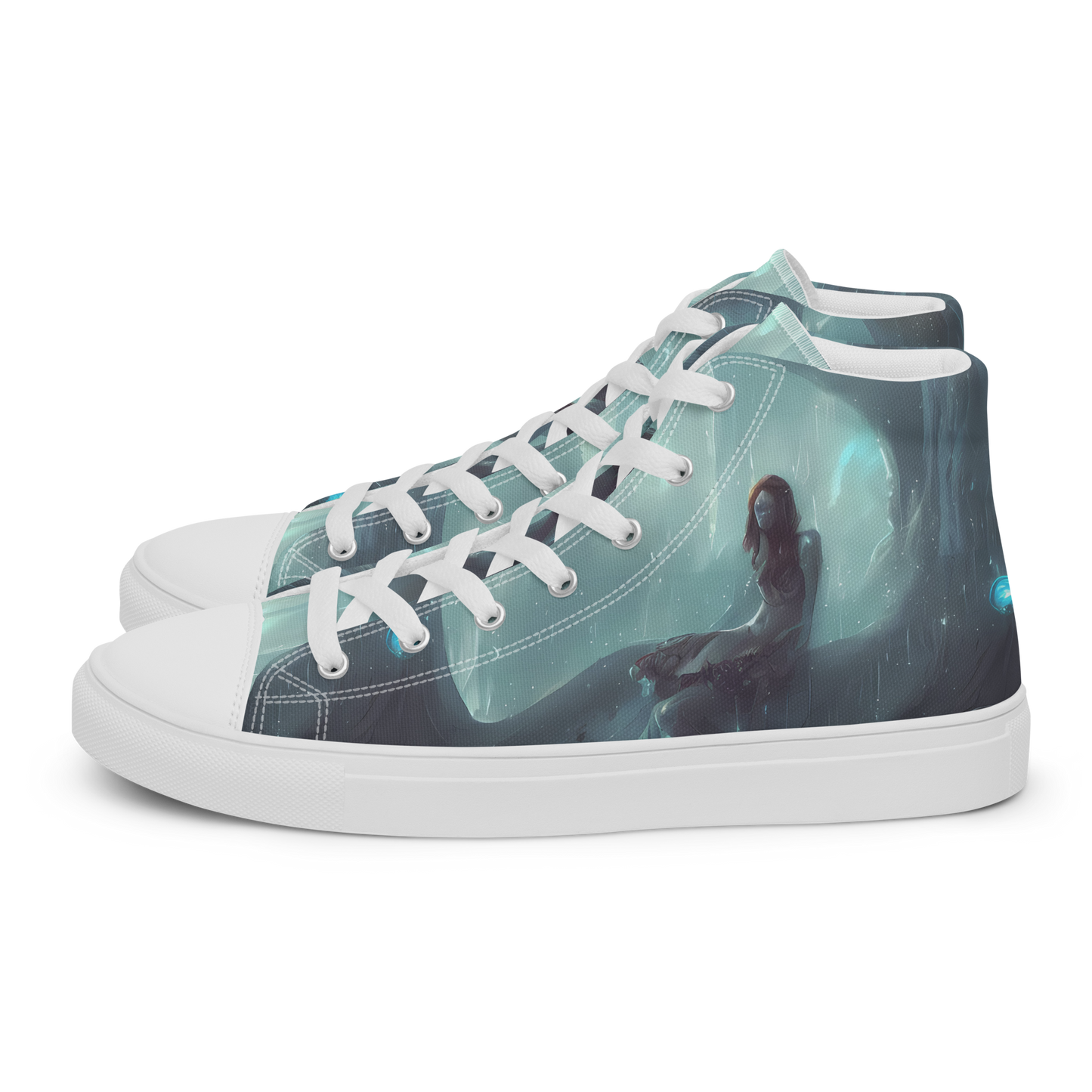 Women's High Top Canvas Shoes - Liquid Serenity