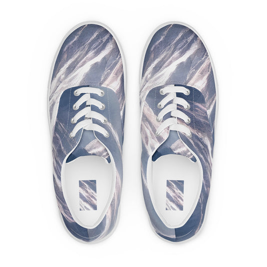 Men's Lace-Up Canvas Shoes - Frosted Zenith