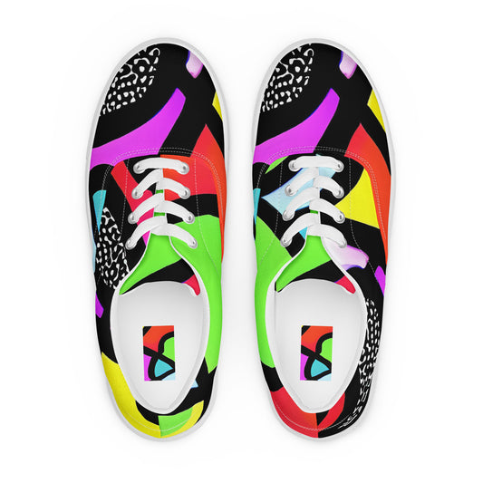 Men's Lace-Up Canvas Shoes - Vivid Serenade