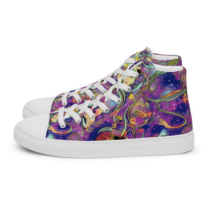 Men's High Top Canvas Shoes - Spiral of Stardust