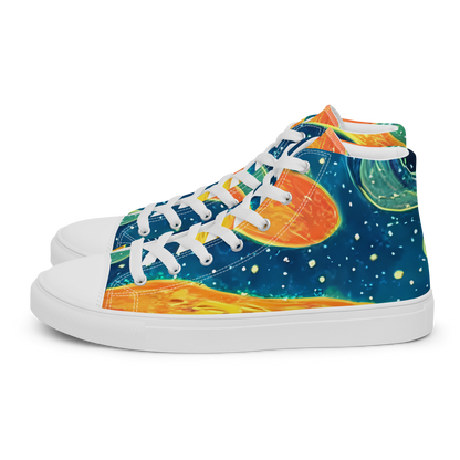 Women's High Top Canvas Shoes - Celestial Harmony