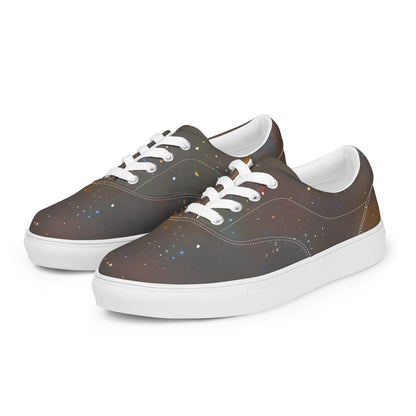 Women's Lace-Up Canvas Shoes - Gilded Galaxies