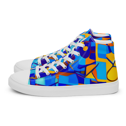 Women's High Top Canvas Shoes - Radiant Labyrinth