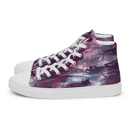 Men's High Top Canvas Shoes - Twilight Fortresses