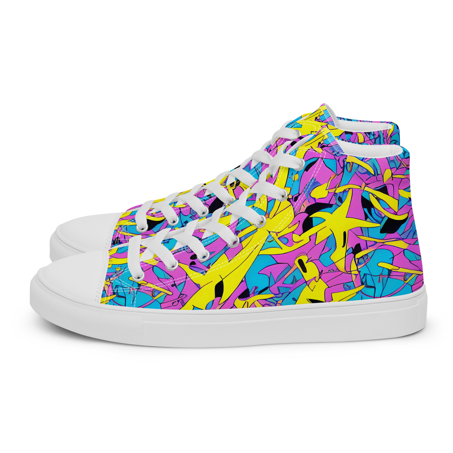 Men's High Top Canvas Shoes - Neon Jive