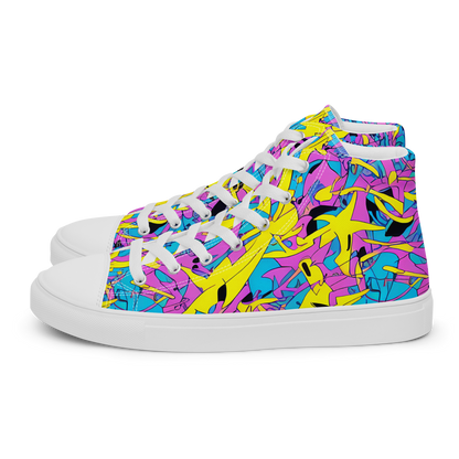 Men's High Top Canvas Shoes - Neon Jive