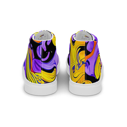 Women's High Top Canvas Shoes - Bosschaert Swirl