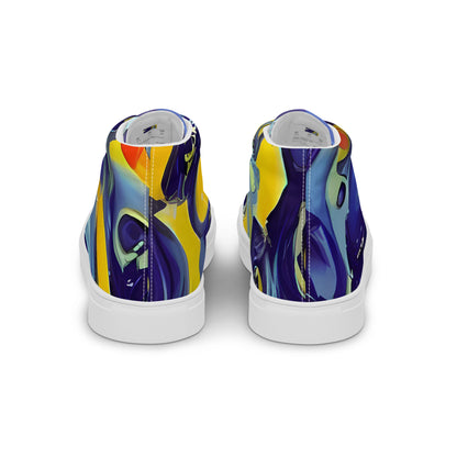 Women's High Top Canvas Shoes - Dynamic Doodles