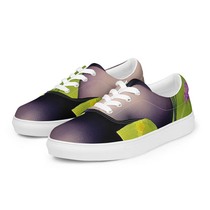 Women's Lace-Up Canvas Shoes - Verdant Safari