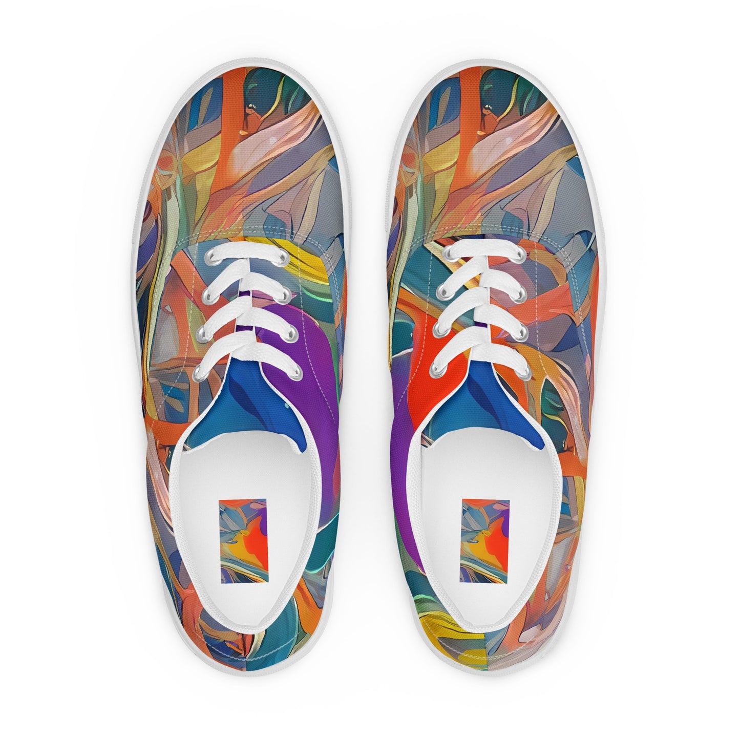 Men's Lace-Up Canvas Shoes - Vivid Tangle