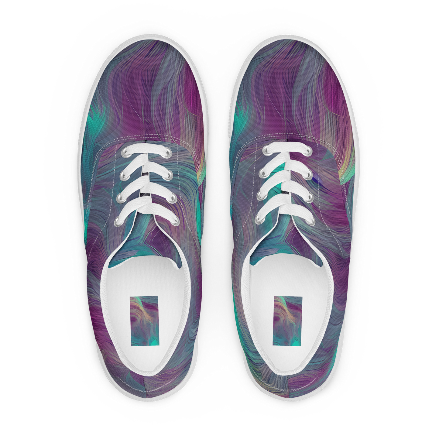 Men's Lace-Up Canvas Shoes - Surreal Tresses