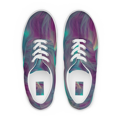 Men's Lace-Up Canvas Shoes - Surreal Tresses