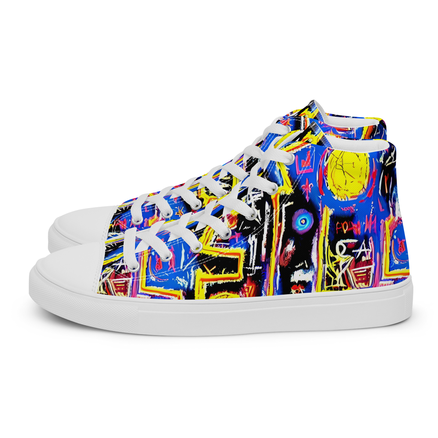 Women's High Top Canvas Shoes - Radiant Mayhem