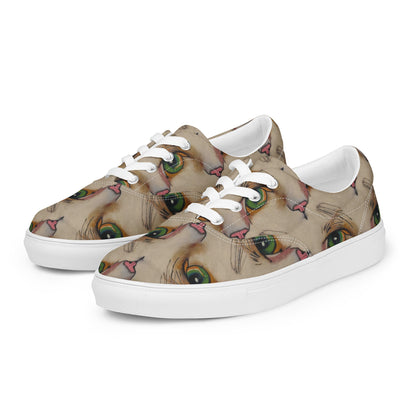 Women's Lace-Up Canvas Shoes - Emerald Gaze