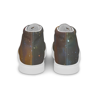 Women's High Top Canvas Shoes - Gilded Galaxies