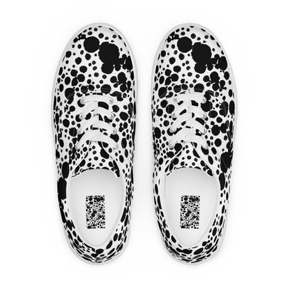 Men's Lace-Up Canvas Shoes - Dappled Shadow Dance