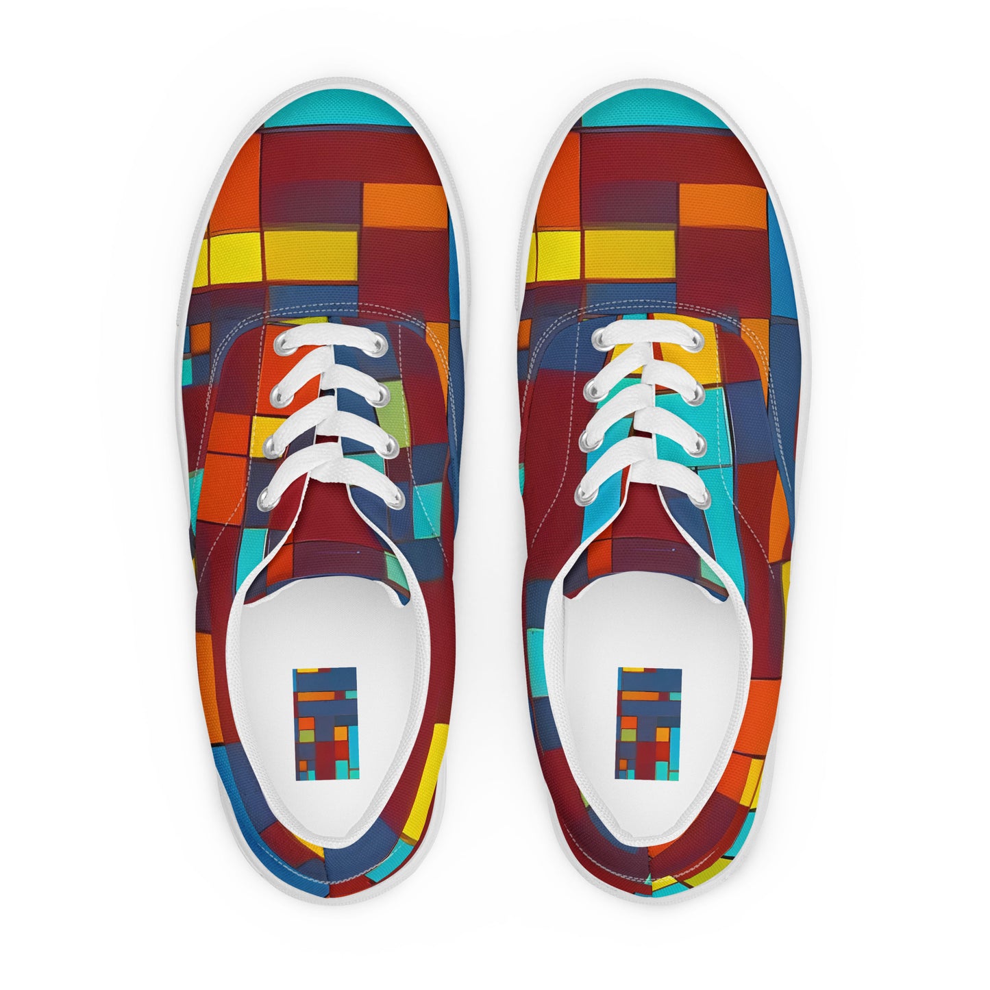 Men's Lace-Up Canvas Shoes - Astral Grid