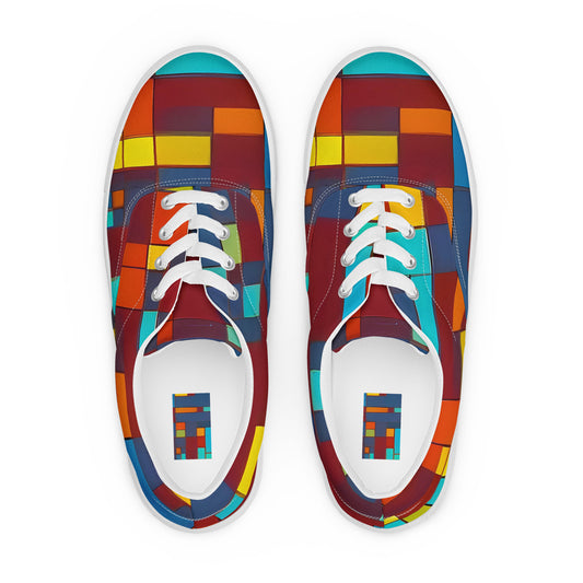 Men's Lace-Up Canvas Shoes - Astral Grid