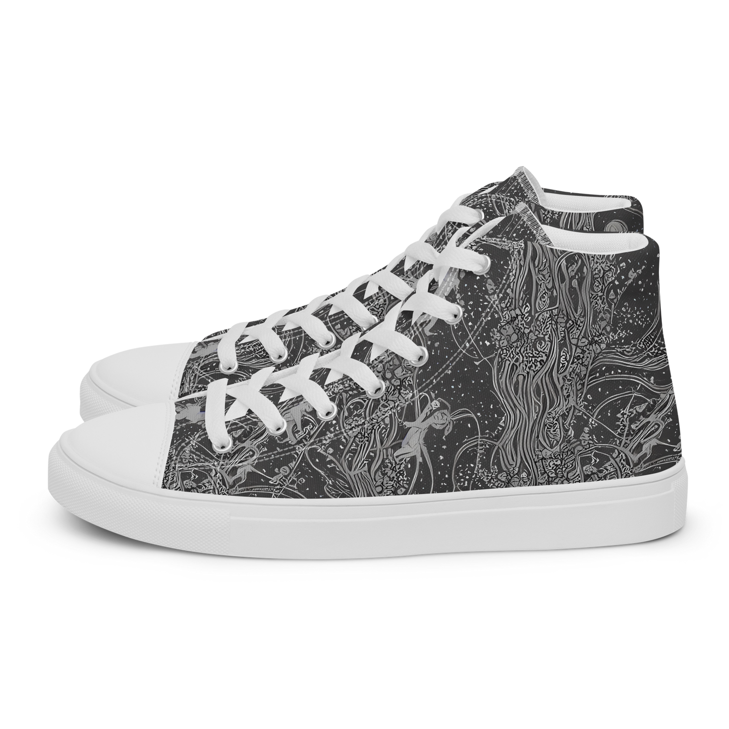 Men's High Top Canvas Shoes - Nebula Wanderers