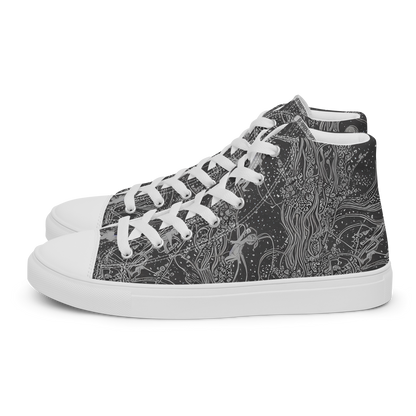 Men's High Top Canvas Shoes - Nebula Wanderers