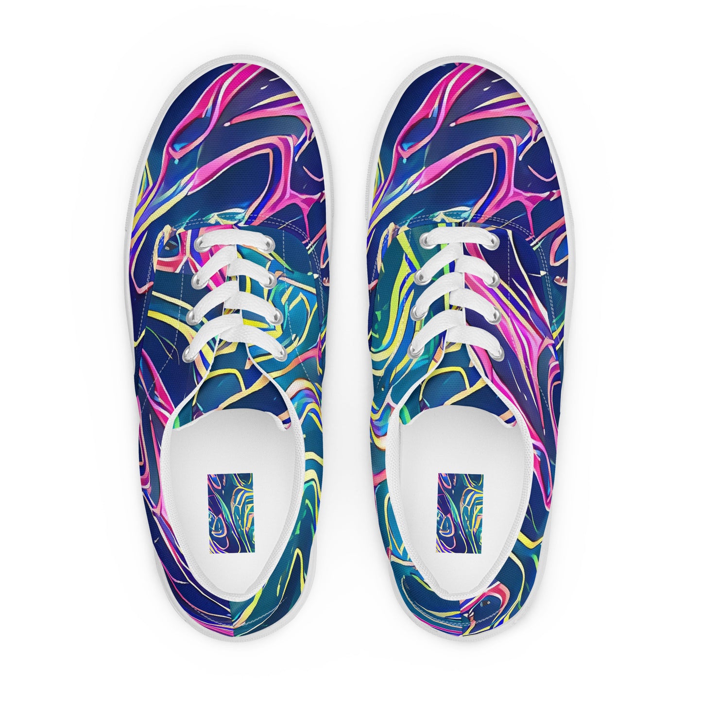 Men's Lace-Up Canvas Shoes - Optic Tempest