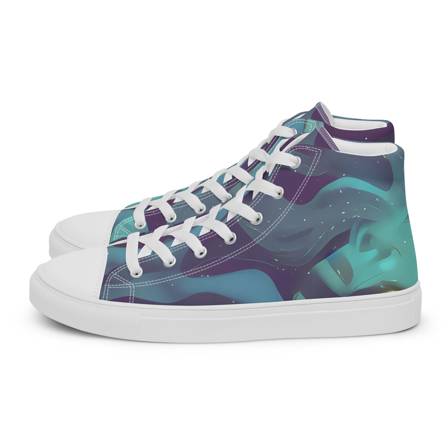 Men's High Top Canvas Shoes - Ethereal Dreamscape