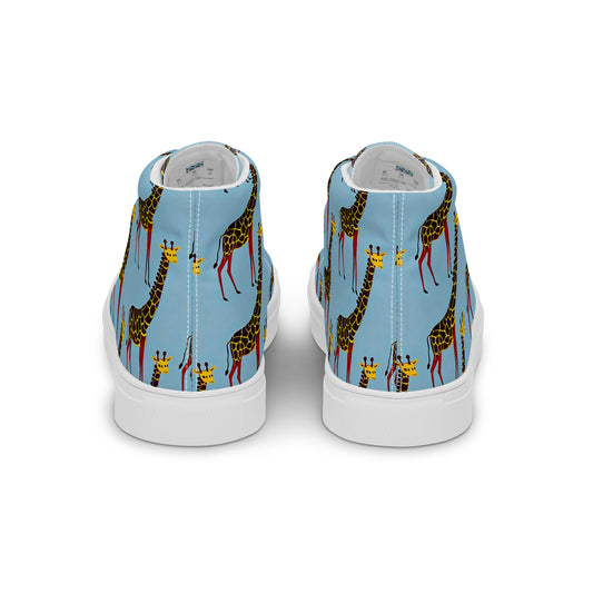 Men's High Top Canvas Shoes - Giraffe Groove