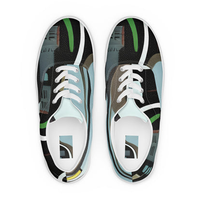 Men's Lace-Up Canvas Shoes - Circuit Vision
