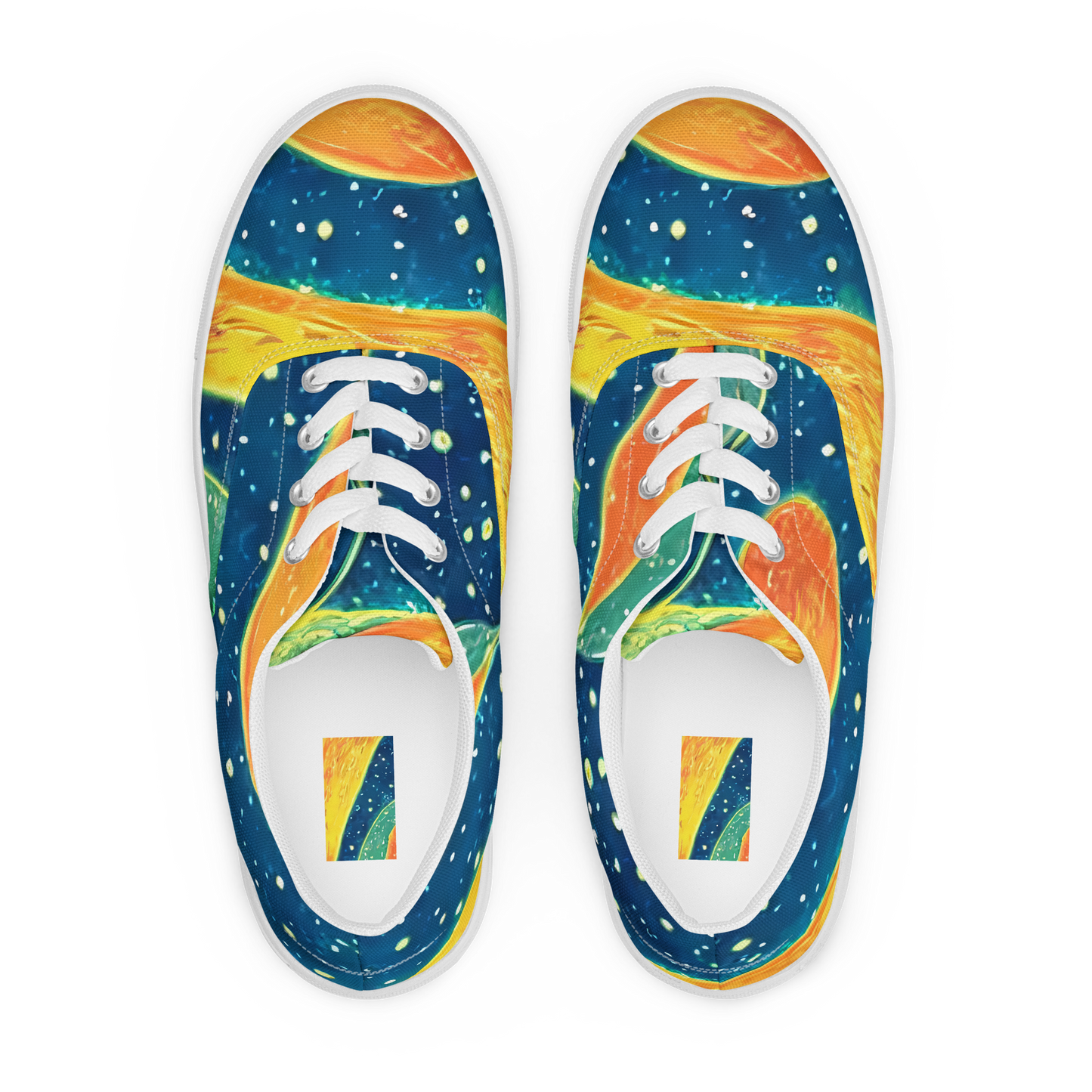 Men's Lace-Up Canvas Shoes - Celestial Harmony