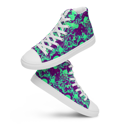 Women's High Top Canvas Shoes - Alien Ripples