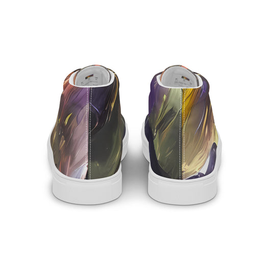 Women's High Top Canvas Shoes - Orbiting Embers