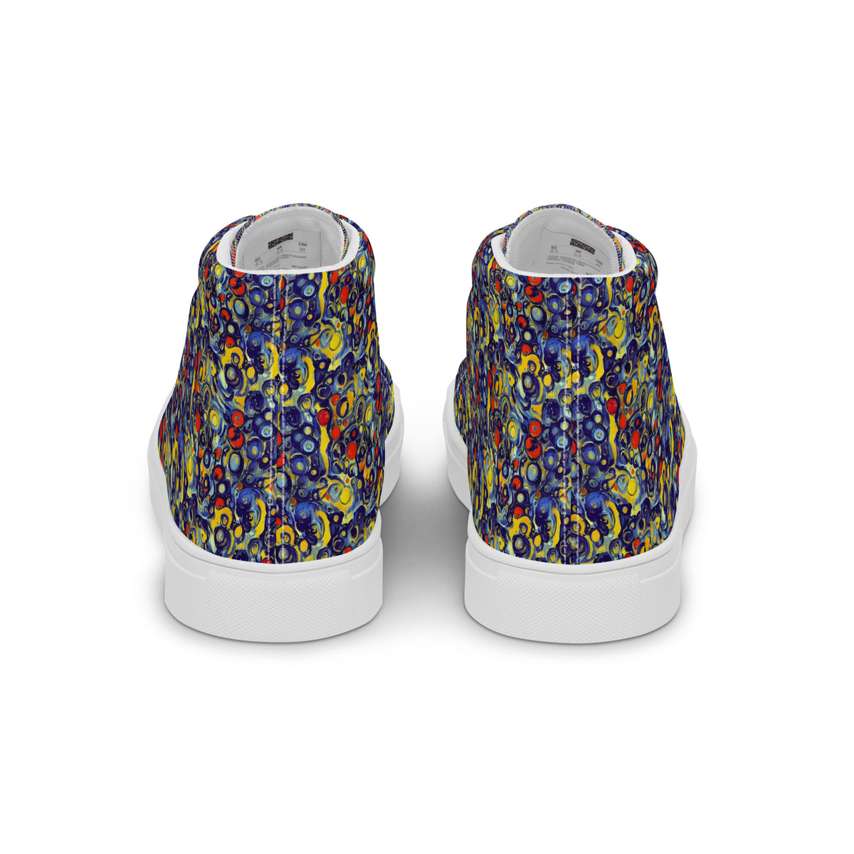 Women's High Top Canvas Shoes - Dynamic Doodles