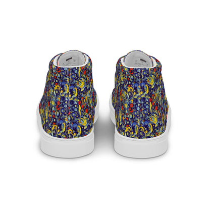Women's High Top Canvas Shoes - Dynamic Doodles