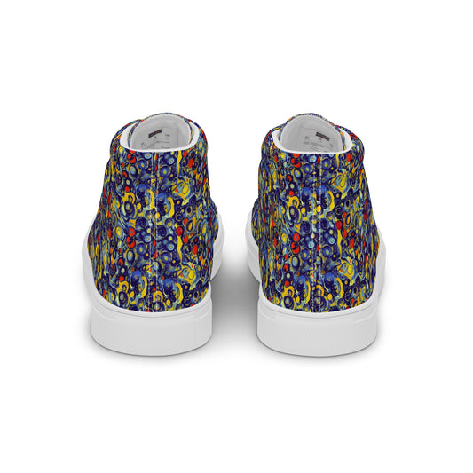 Women's High Top Canvas Shoes - Dynamic Doodles