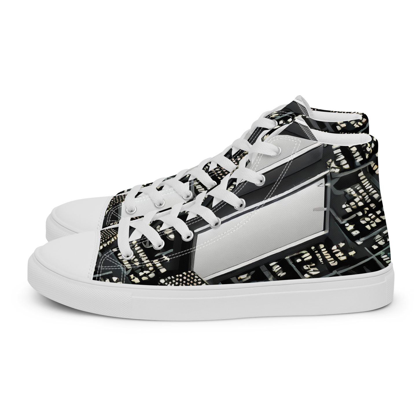 Men's High Top Canvas Shoes - Electro Essence