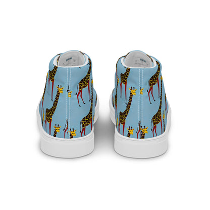 Women's High Top Canvas Shoes - Giraffe Groove