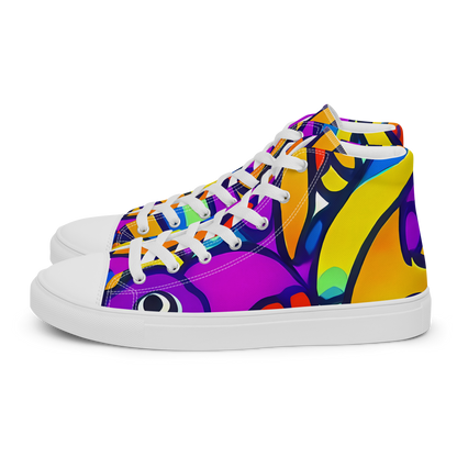 Women's High Top Canvas Shoes - Kaleido Fish