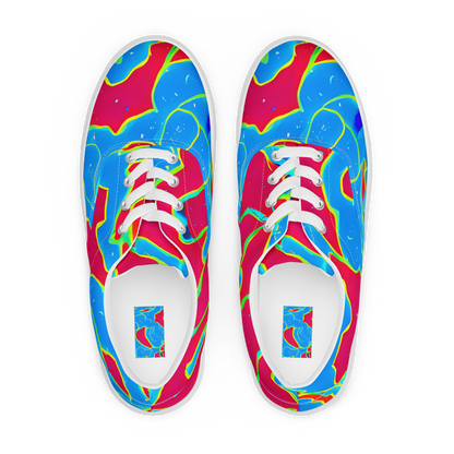 Men's Lace-Up Canvas Shoes - Electric Bloom