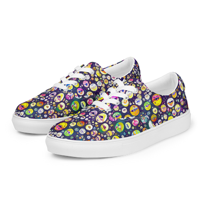 Women's Lace-Up Canvas Shoes - Whimsical Eyescape