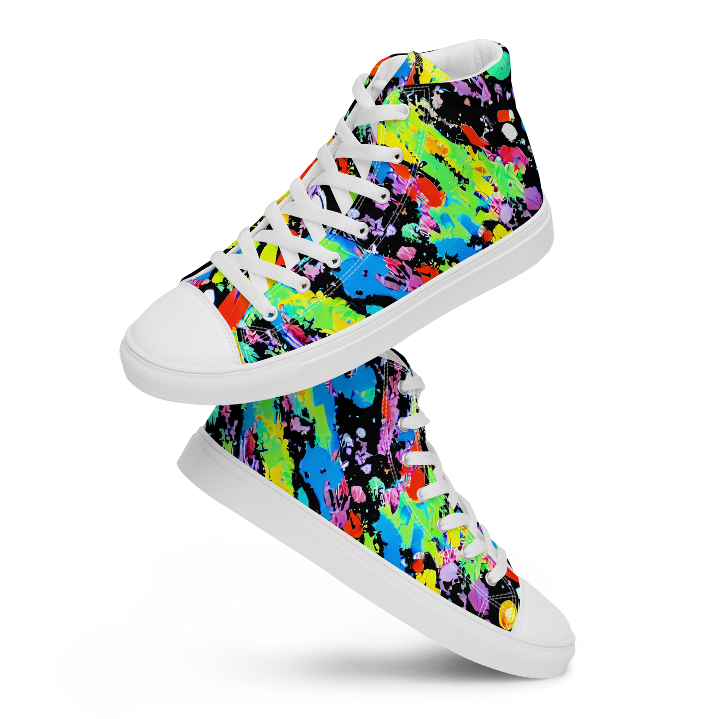 Women's High Top Canvas Shoes - Pollock Pulse