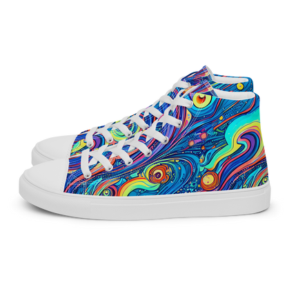 Men's High Top Canvas Shoes - Echoes of Vortex