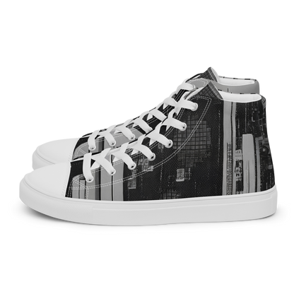 Women's High Top Canvas Shoes - Concrete Harmony