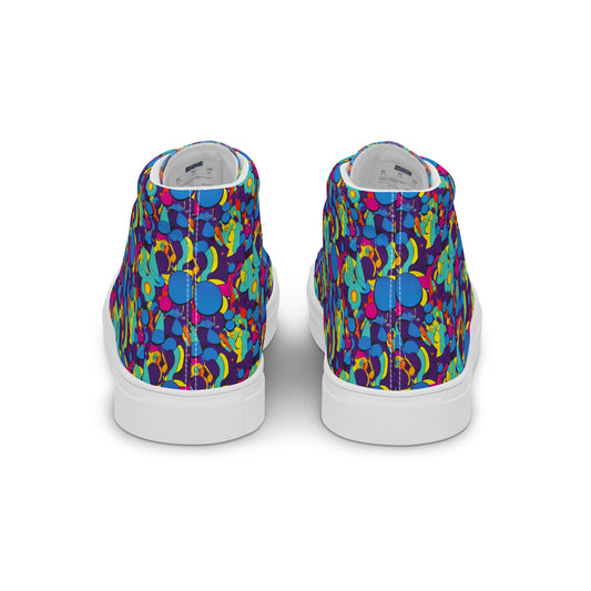 Women's High Top Canvas Shoes - Psychedelic Harmony