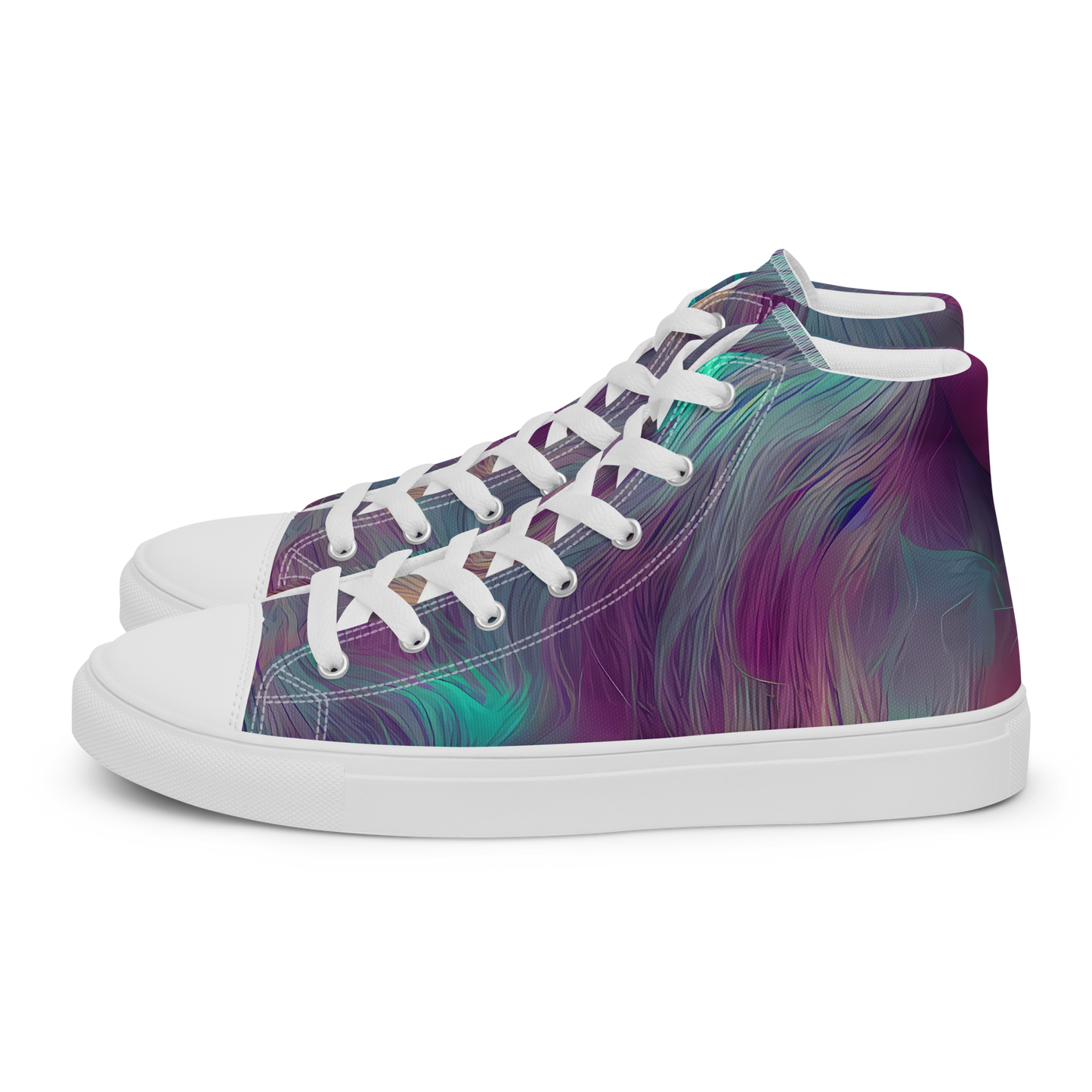 Men's High Top Canvas Shoes - Surreal Tresses