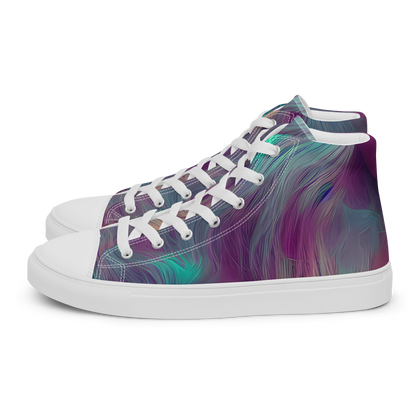 Men's High Top Canvas Shoes - Surreal Tresses