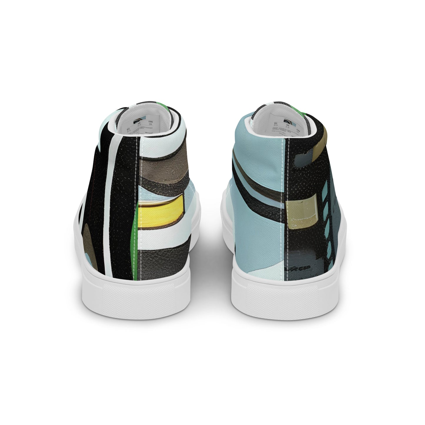 Men's High Top Canvas Shoes - Circuit Vision