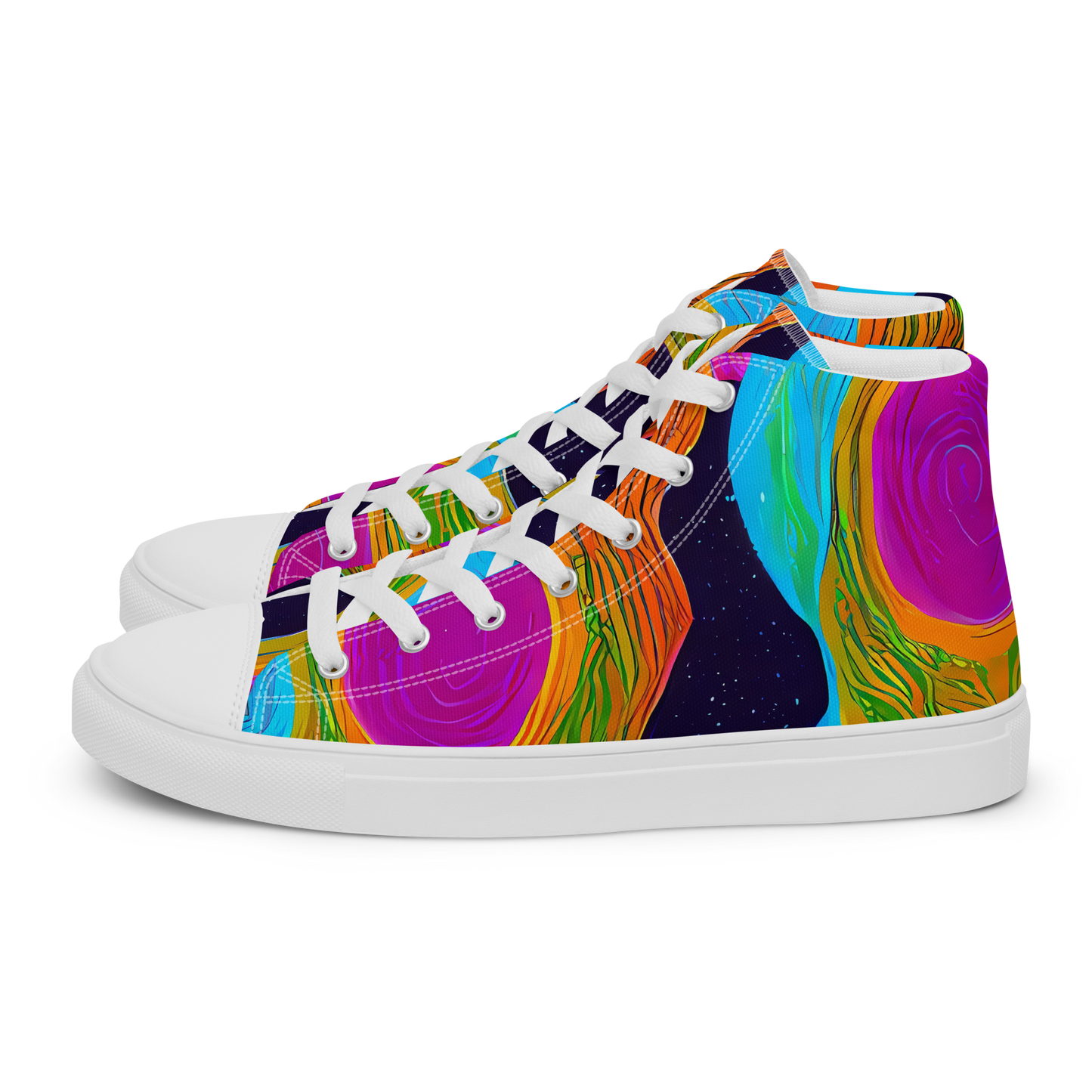 Women's High Top Canvas Shoes - Galactic Harmony