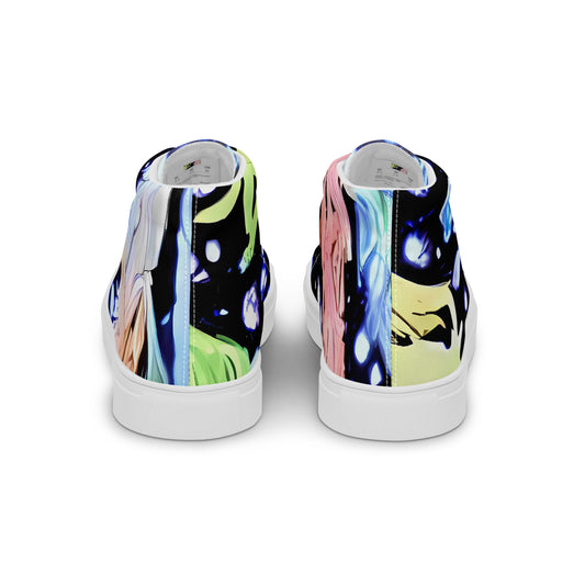 Women's High Top Canvas Shoes - Celestial Serenade