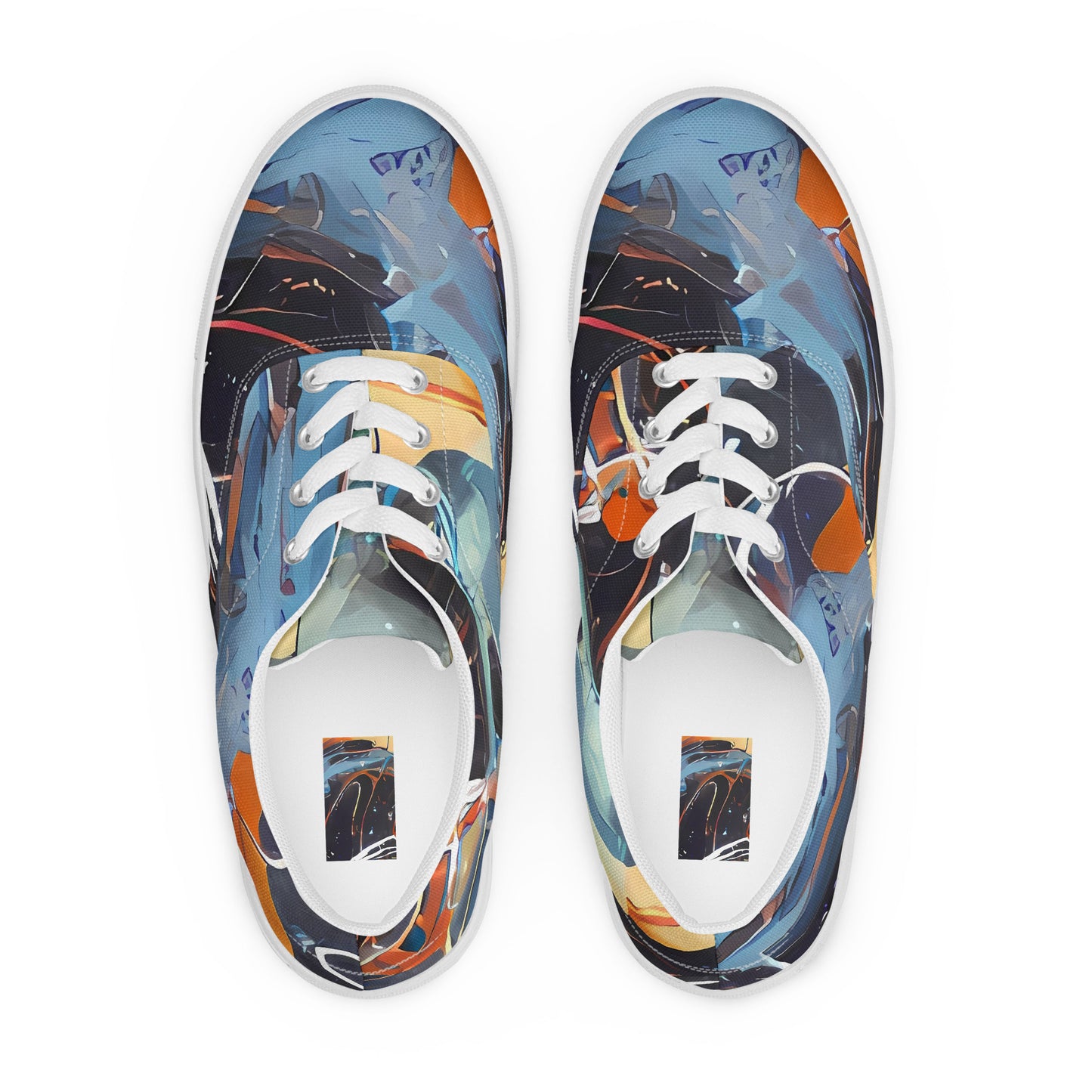 Men's Lace-Up Canvas Shoes - Neo-Splash Labyrinth