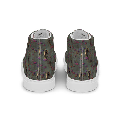 Women's High Top Canvas Shoes - Ethereal Bloom
